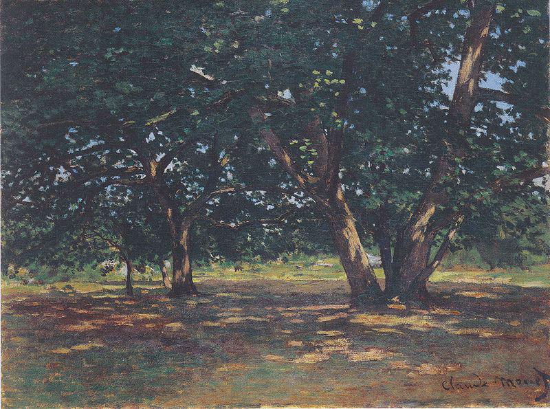 Claude Monet Wald von Fontainbleau Sweden oil painting art